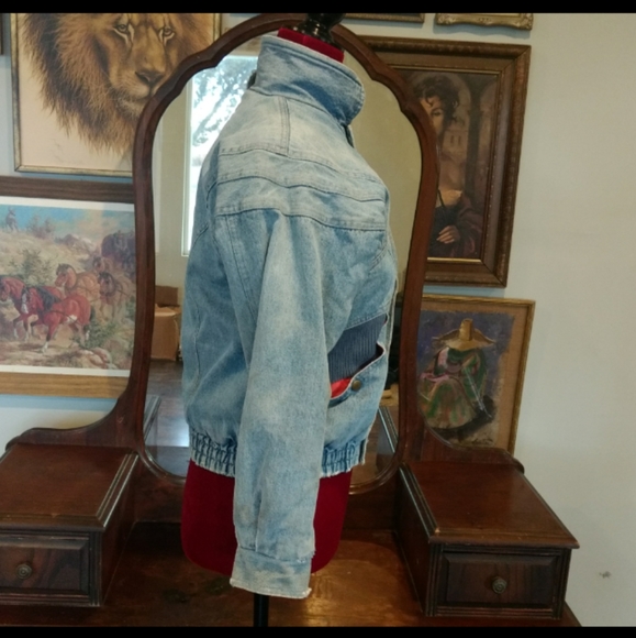 RARE 1980s Gearing Up Denim Jacket - Picture 2 of 16